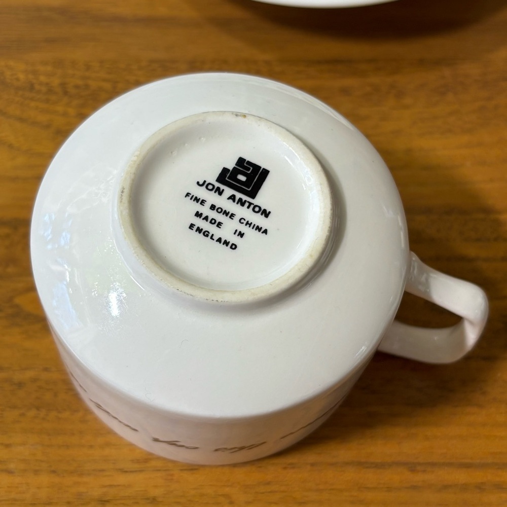 Jon Anton, England fine bone china “The Taltos” teacup & saucer - Picture 8 of 11